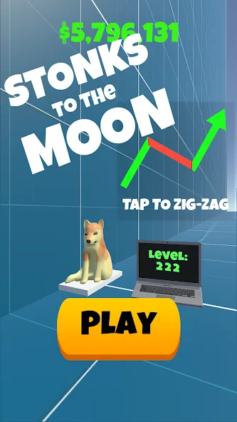 Скачать взлом Stonks To The Moon (Стонкс ту зе Мун стоки на Луну)  [МОД Menu] — полная версия apk на Андроид screen 1