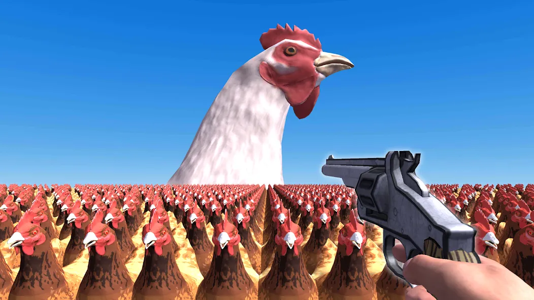 Взломанная Cluck Shot: Chicken War FPS (Клак Шот)  [МОД Много монет] — полная версия apk на Андроид screen 1