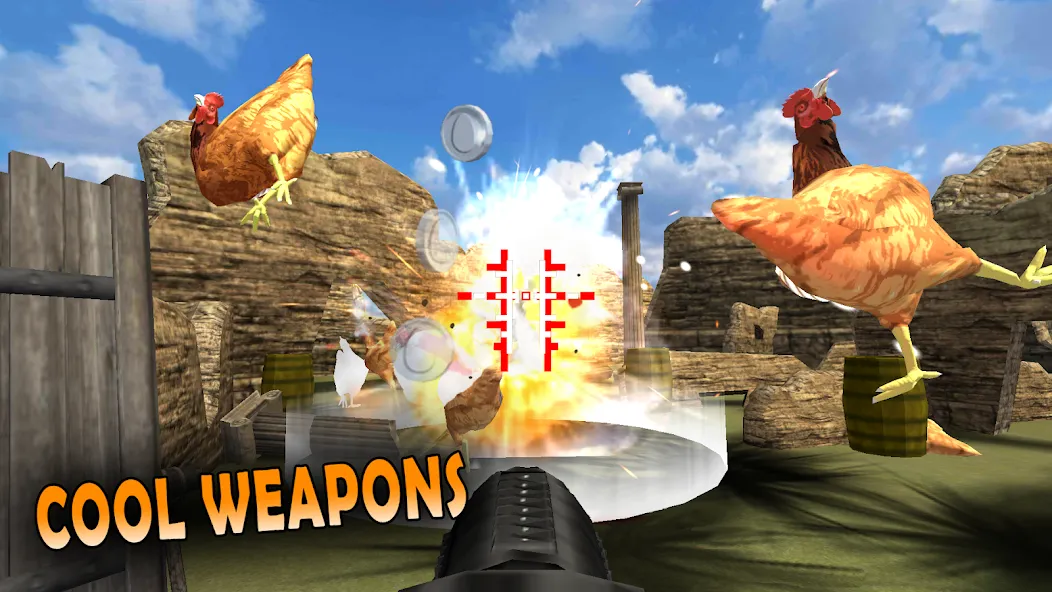 Взломанная Cluck Shot: Chicken War FPS (Клак Шот)  [МОД Много монет] — полная версия apk на Андроид screen 4