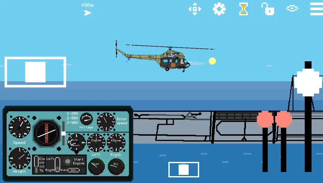 Скачать взломанную Pixel Helicopter Simulator (Пиксельный симулятор вертолета)  [МОД Много монет] — последняя версия apk на Андроид screen 1