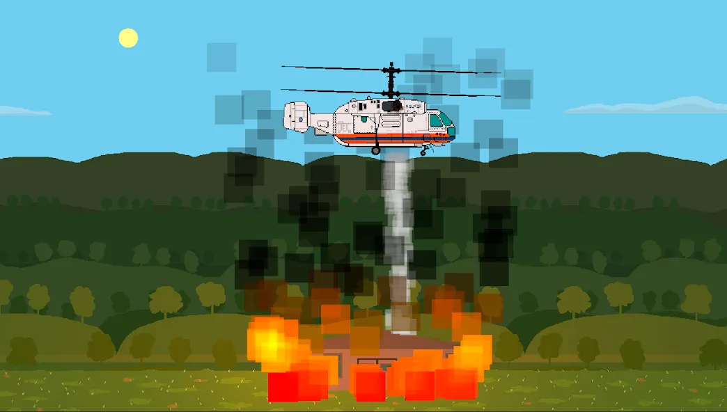 Скачать взломанную Pixel Helicopter Simulator (Пиксельный симулятор вертолета)  [МОД Много монет] — последняя версия apk на Андроид screen 2