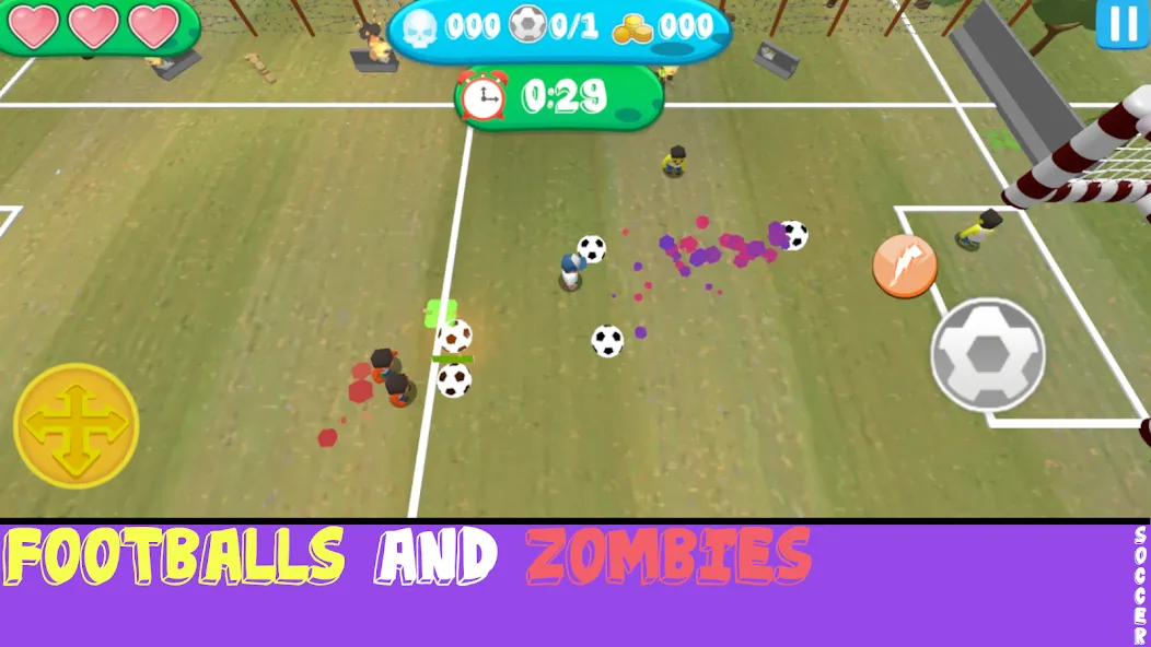 Скачать взлом Soccer Apocalypse Survival (Соккер Апокалипсис Сурвивал)  [МОД Menu] — полная версия apk на Андроид screen 4