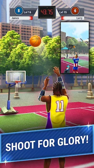 Взломанная 3pt Contest: Basketball Games  [МОД Mega Pack] — последняя версия apk на Андроид screen 2