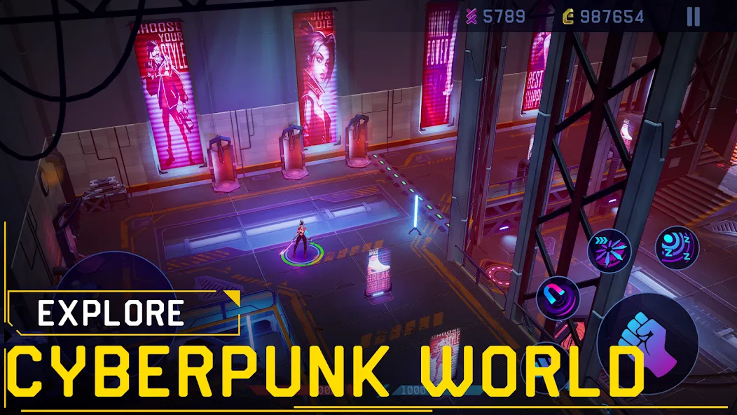 Скачать взлом Rush Angel — Cyberpunk RPG (Раш Энджел)  [МОД Бесконечные деньги] — стабильная версия apk на Андроид screen 3