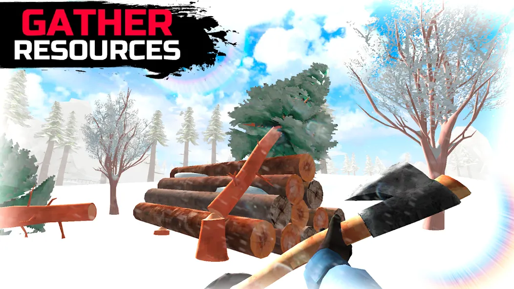 Взломанная WinterCraft: Survival Forest (ВинтерКрафт)  [МОД Mega Pack] — полная версия apk на Андроид screen 4