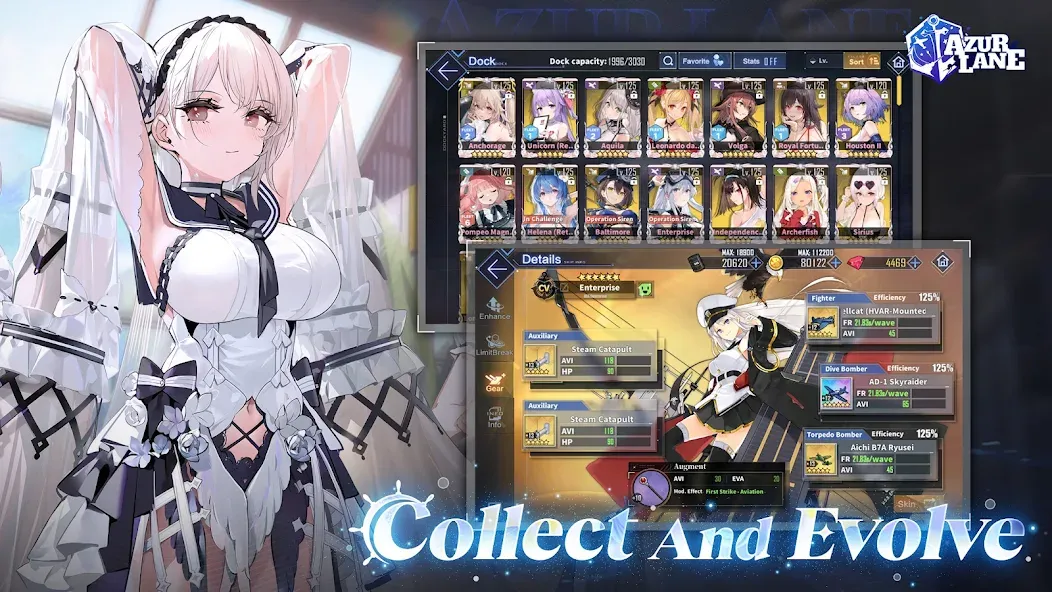 Скачать взломанную Azur Lane (Азур Лейн)  [МОД Много монет] — стабильная версия apk на Андроид screen 2