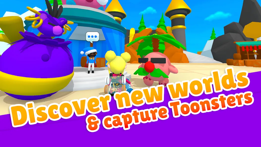 Скачать взломанную Toonsters: Crossing Worlds (Тунстерс)  [МОД Меню] — последняя версия apk на Андроид screen 2