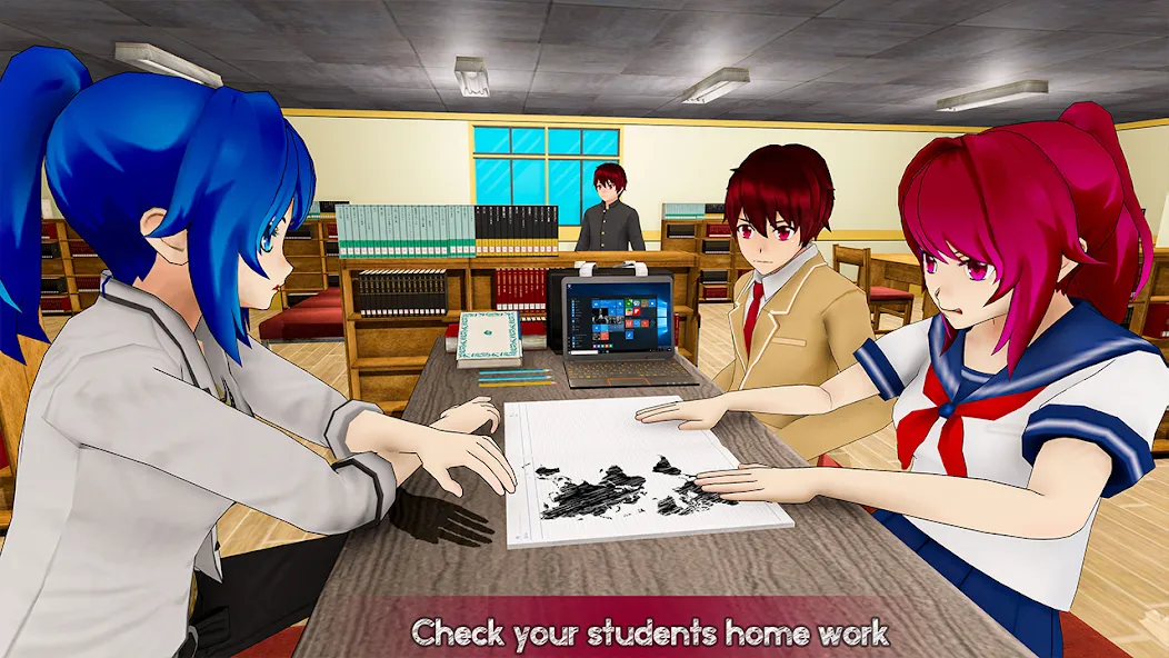 Взломанная Anime Girl School Teacher 3D  [МОД Все открыто] — последняя версия apk на Андроид screen 5