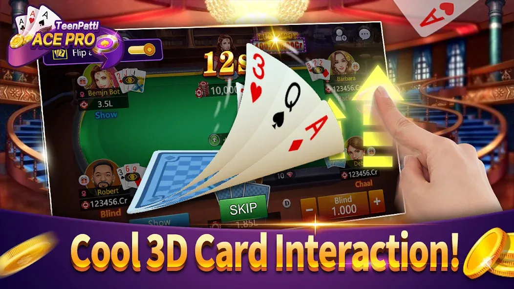 Скачать взлом Teenpatti Ace Pro -poker,rummy (Тинпатти Эйс Про)  [МОД Mega Pack] — стабильная версия apk на Андроид screen 2