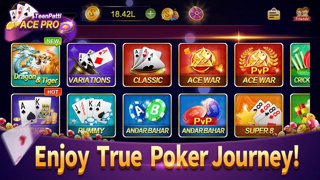 Скачать взлом Teenpatti Ace Pro -poker,rummy (Тинпатти Эйс Про)  [МОД Mega Pack] — стабильная версия apk на Андроид screen 3