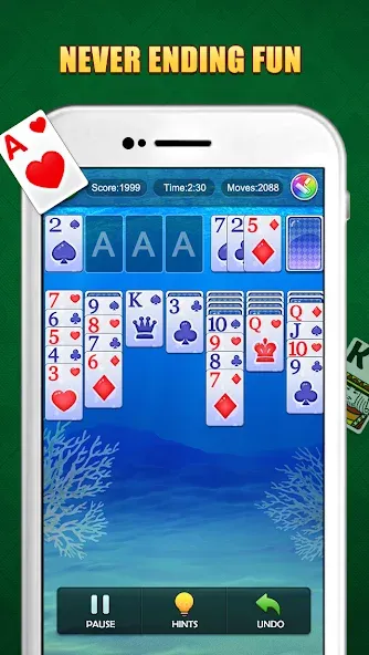 Взломанная Solitaire Puzzle : Card Jigsaw (Солитер головоломка)  [МОД Unlocked] — последняя версия apk на Андроид screen 2