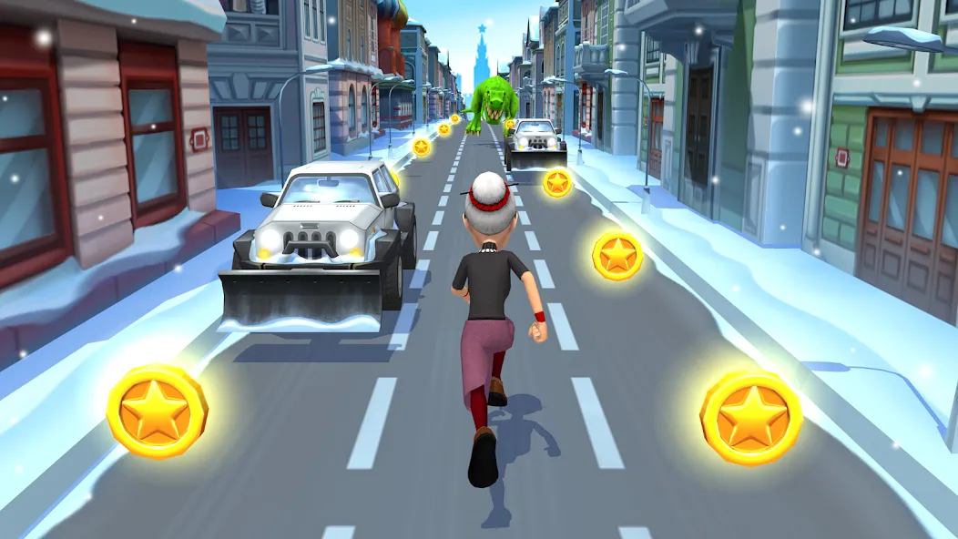 Скачать взлом Angry Gran Run — Running Game (Энгри Гран Ран)  [МОД Много денег] — полная версия apk на Андроид screen 1