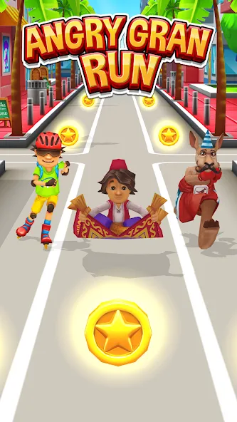 Скачать взлом Angry Gran Run — Running Game (Энгри Гран Ран)  [МОД Много денег] — полная версия apk на Андроид screen 4