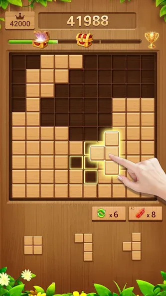 Взлом Wood Block Puzzle Addictive  [МОД Unlocked] — полная версия apk на Андроид screen 1