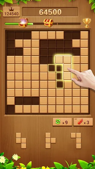 Взлом Wood Block Puzzle Addictive  [МОД Unlocked] — полная версия apk на Андроид screen 4