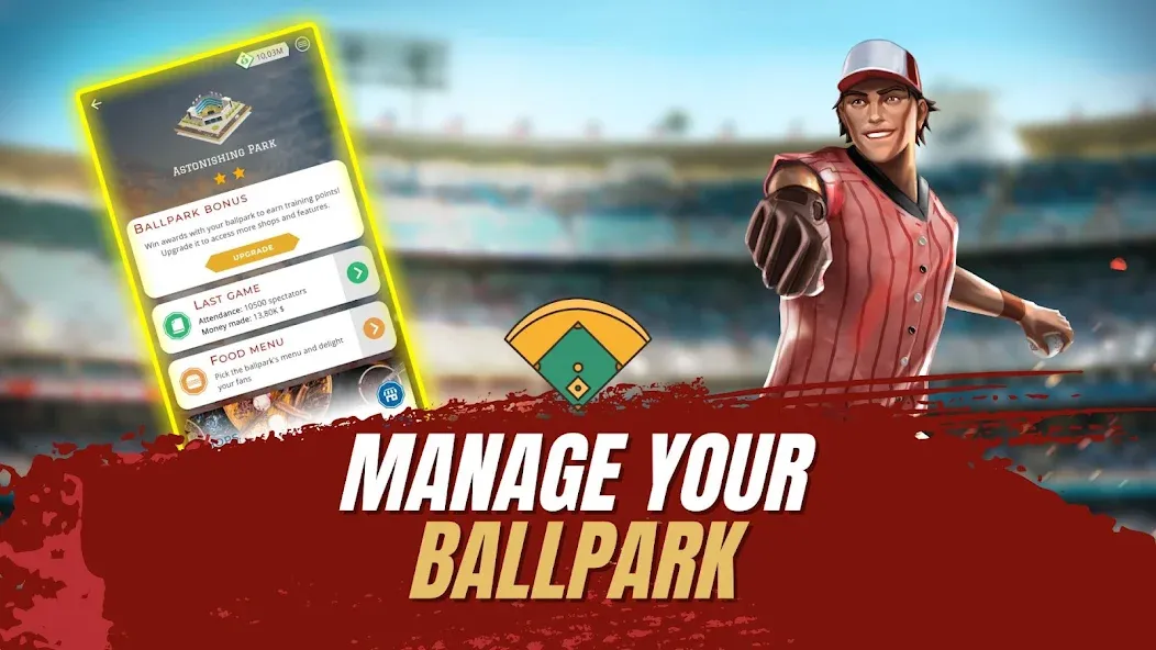 Скачать взлом Astonishing Baseball Manager (Астонишинг Бейсбол Менеджер)  [МОД Unlimited Money] — полная версия apk на Андроид screen 4