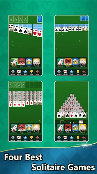 Взломанная Aged Solitaire Collection  [МОД Бесконечные монеты] — стабильная версия apk на Андроид screen 1