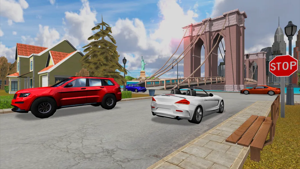 Взломанная Car Driving Simulator: NY (Симулятор вождения автомобиля)  [МОД Unlocked] — последняя версия apk на Андроид screen 5