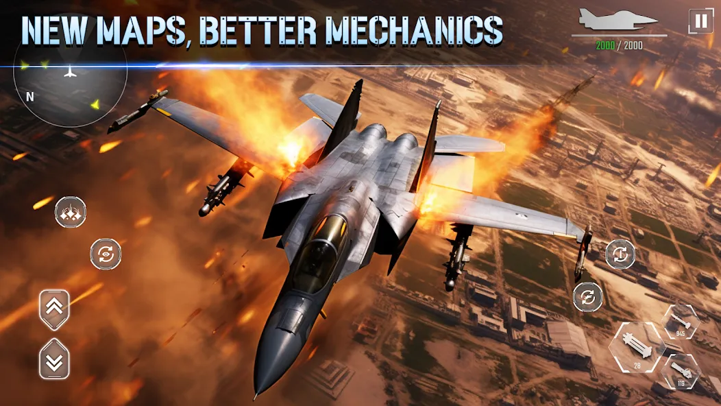 Скачать взломанную Aircraft Strike: Jet Fighter  [МОД Mega Pack] — полная версия apk на Андроид screen 4