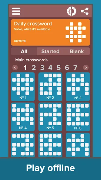 Взломанная Crossword: Grand collection  [МОД Все открыто] — последняя версия apk на Андроид screen 3