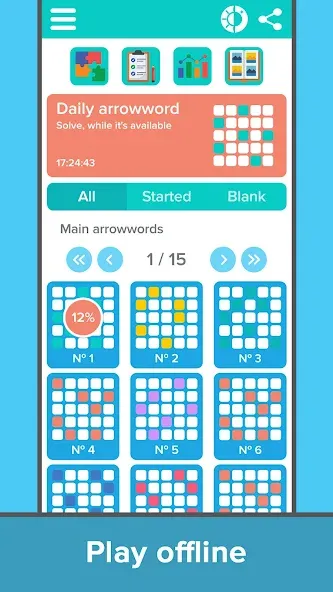 Взлом Crossword: Arrowword puzzles  [МОД Menu] — последняя версия apk на Андроид screen 3