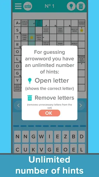 Взлом Crossword: Arrowword puzzles  [МОД Menu] — последняя версия apk на Андроид screen 4