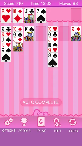 Скачать взлом Pink Solitaire (Пинк Солитер)  [МОД Много денег] — стабильная версия apk на Андроид screen 1