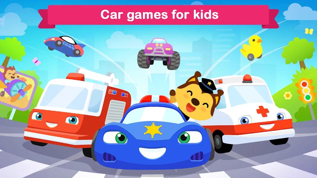 Взлом Car games for kids & toddler  [МОД Unlocked] — стабильная версия apk на Андроид screen 1