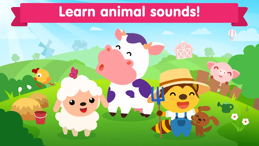 Скачать взломанную Animal sounds games for babies  [МОД Бесконечные деньги] — полная версия apk на Андроид screen 1