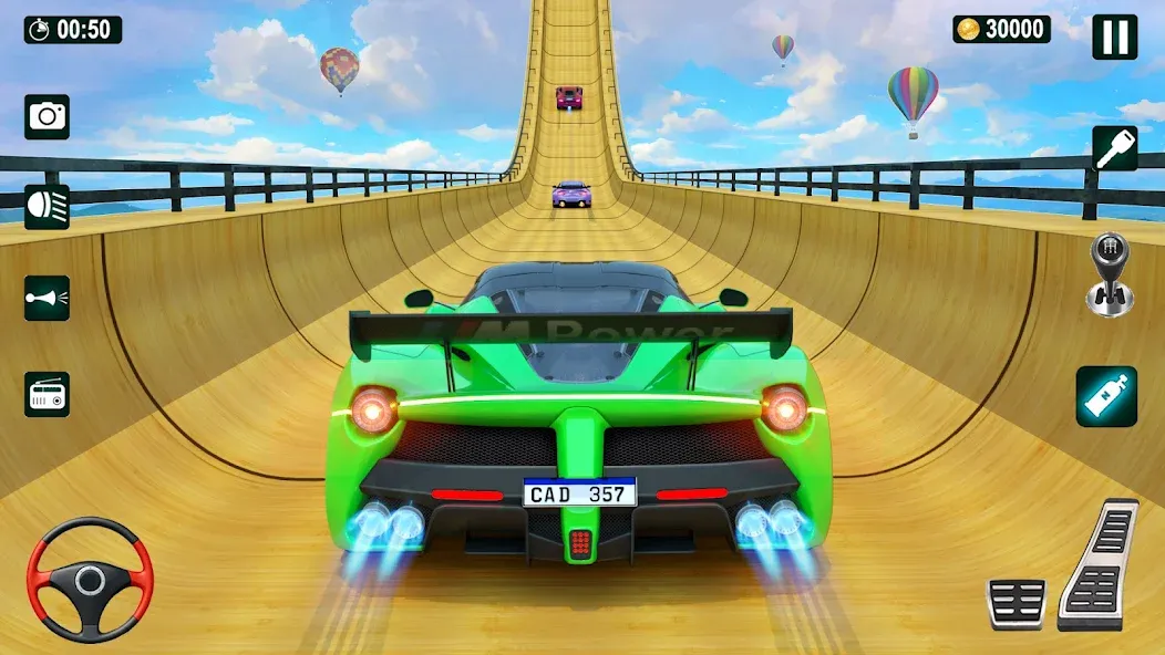 Скачать взломанную GT Car Stunt 3D: Ramp Car Game  [МОД Menu] — стабильная версия apk на Андроид screen 1