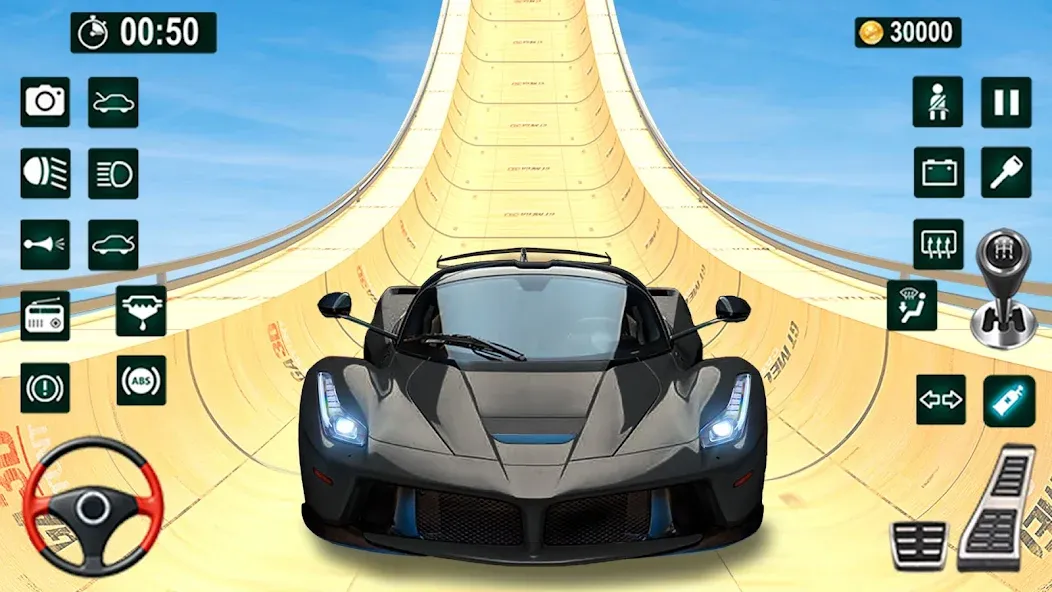 Скачать взломанную GT Car Stunt 3D: Ramp Car Game  [МОД Menu] — стабильная версия apk на Андроид screen 2