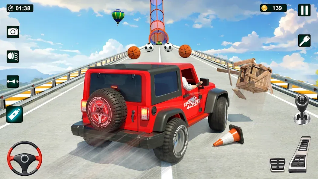 Скачать взломанную GT Car Stunt 3D: Ramp Car Game  [МОД Menu] — стабильная версия apk на Андроид screen 3