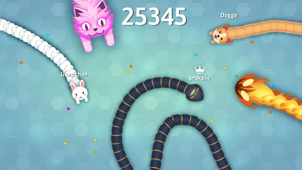 Скачать взломанную Snake.io — Fun Snake .io Games  [МОД Mega Pack] — стабильная версия apk на Андроид screen 1