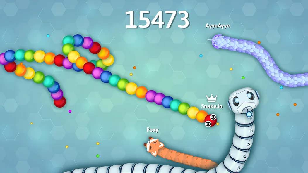 Скачать взломанную Snake.io — Fun Snake .io Games  [МОД Mega Pack] — стабильная версия apk на Андроид screen 2