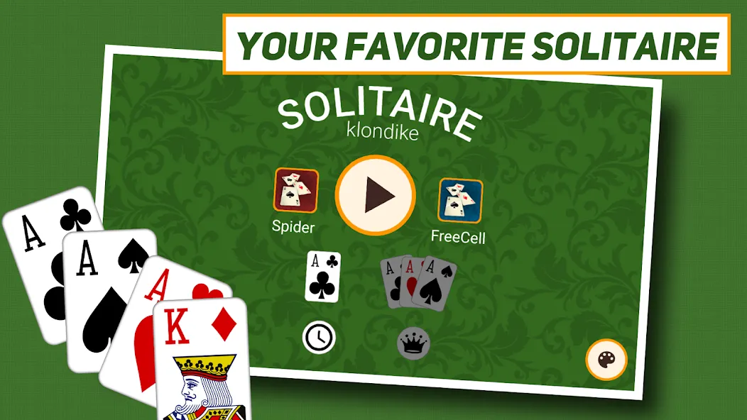 Скачать взломанную Klondike Solitaire: Classic  [МОД Mega Pack] — полная версия apk на Андроид screen 1