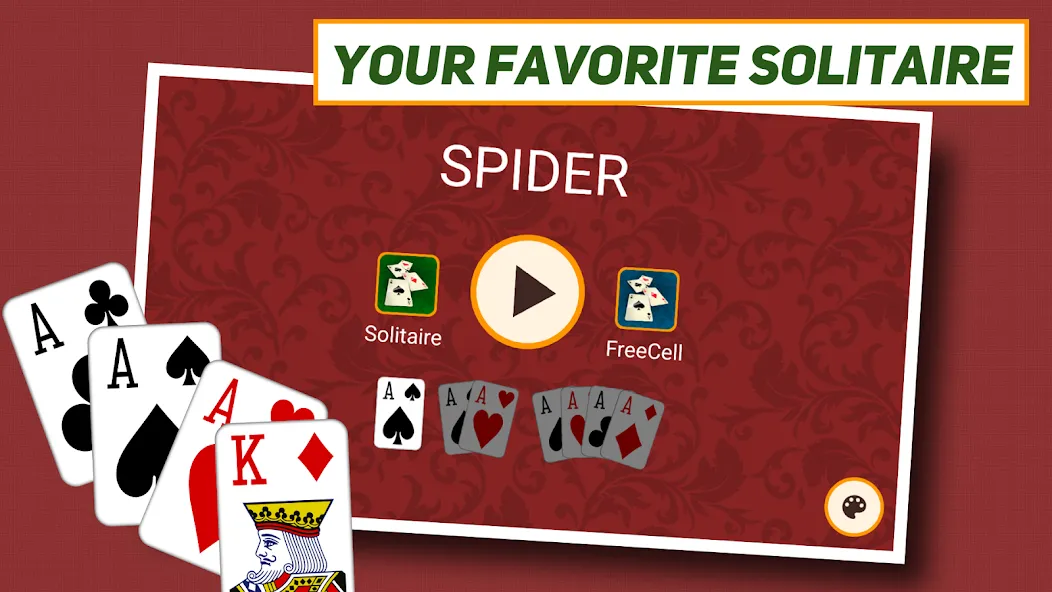 Взлом Spider Solitaire: Classic  [МОД Все открыто] — последняя версия apk на Андроид screen 1