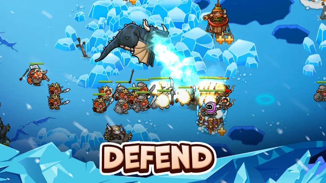 Скачать взломанную Crazy Defense Heroes — TD Game (Крейзи Дефенс Хероес)  [МОД Много денег] — последняя версия apk на Андроид screen 1