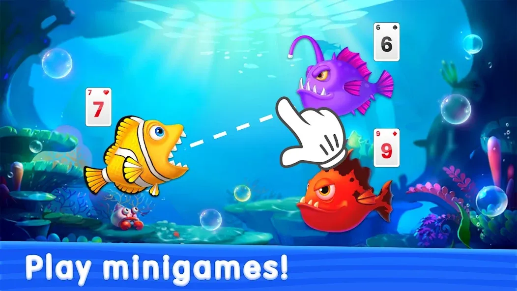 Взлом Solitaire TriPeaks: Aquarium (Солитер ТриПикс)  [МОД Unlimited Money] — последняя версия apk на Андроид screen 1