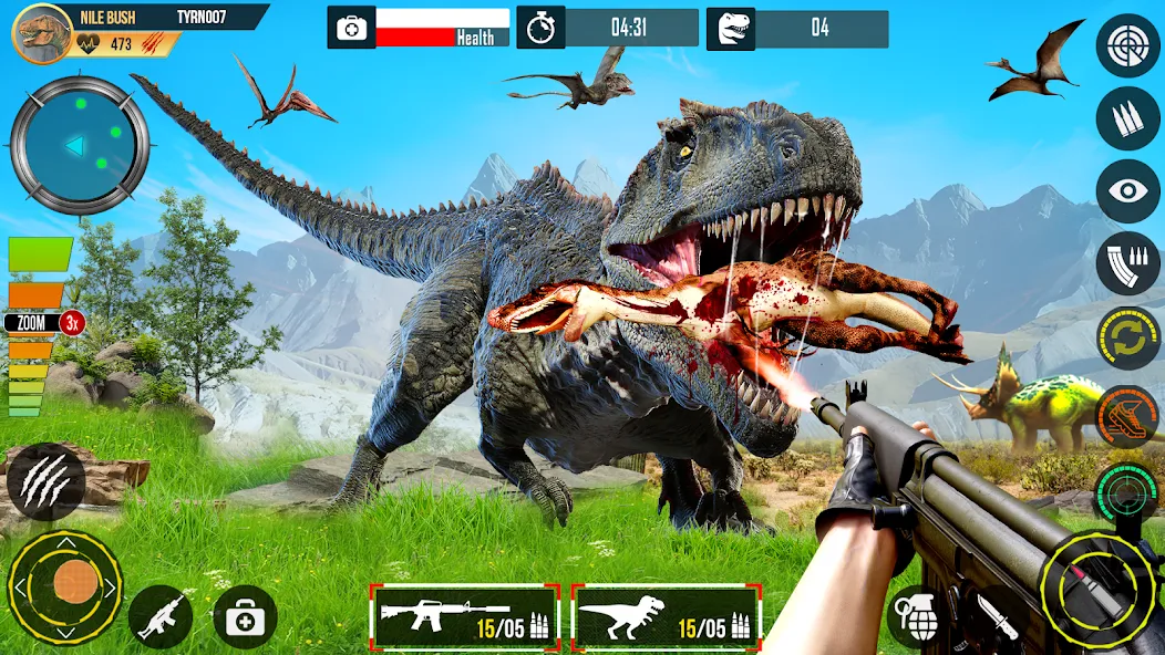 Взлом Real Dino Hunting Gun Games (Риал Дино Хантинг Ган Геймс)  [МОД Menu] — полная версия apk на Андроид screen 2