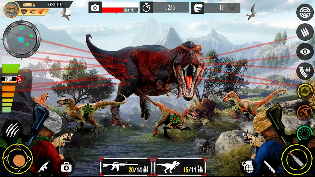 Взлом Real Dino Hunting Gun Games (Риал Дино Хантинг Ган Геймс)  [МОД Menu] — полная версия apk на Андроид screen 3