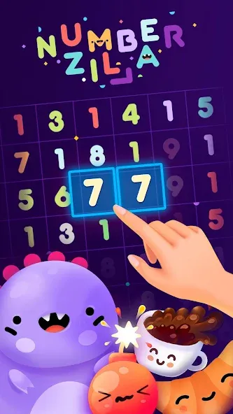 Взломанная Numberzilla: Number Match Game (Намберзилла)  [МОД Menu] — полная версия apk на Андроид screen 1