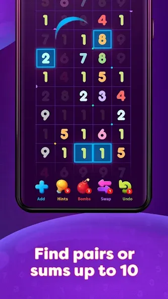 Взломанная Numberzilla: Number Match Game (Намберзилла)  [МОД Menu] — полная версия apk на Андроид screen 3