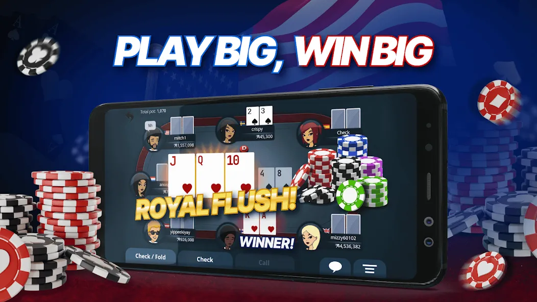 Взлом Appeak Poker – Texas Holdem (Аппик покер)  [МОД Меню] — полная версия apk на Андроид screen 3