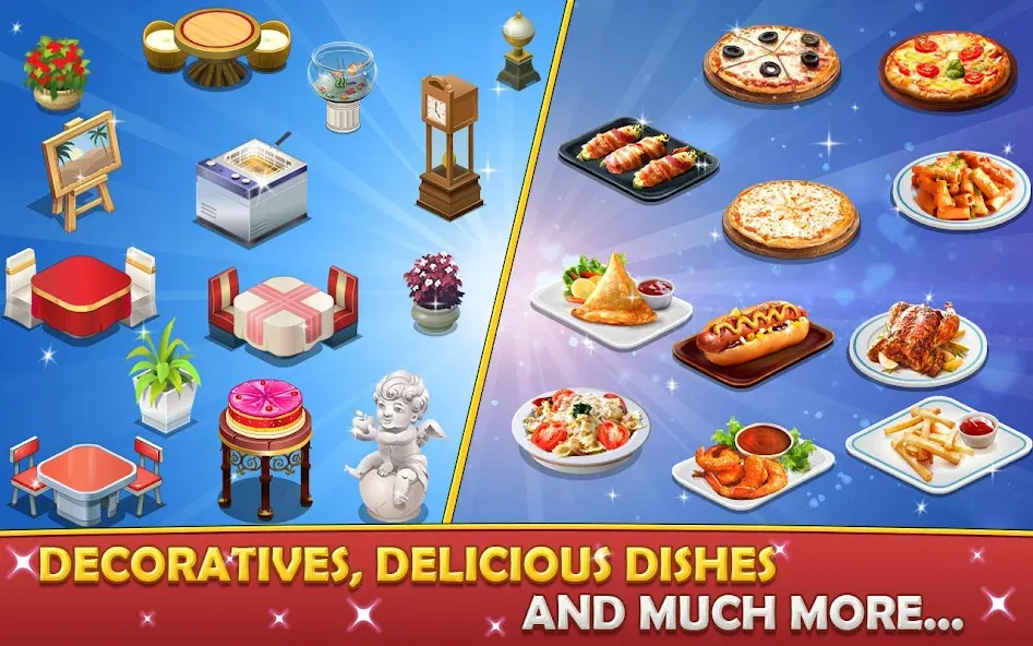 Скачать взлом Cafe Tycoon – Cooking & Fun  [МОД Mega Pack] — последняя версия apk на Андроид screen 3