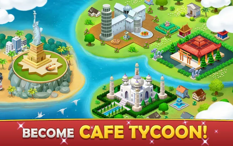 Скачать взлом Cafe Tycoon – Cooking & Fun  [МОД Mega Pack] — последняя версия apk на Андроид screen 5