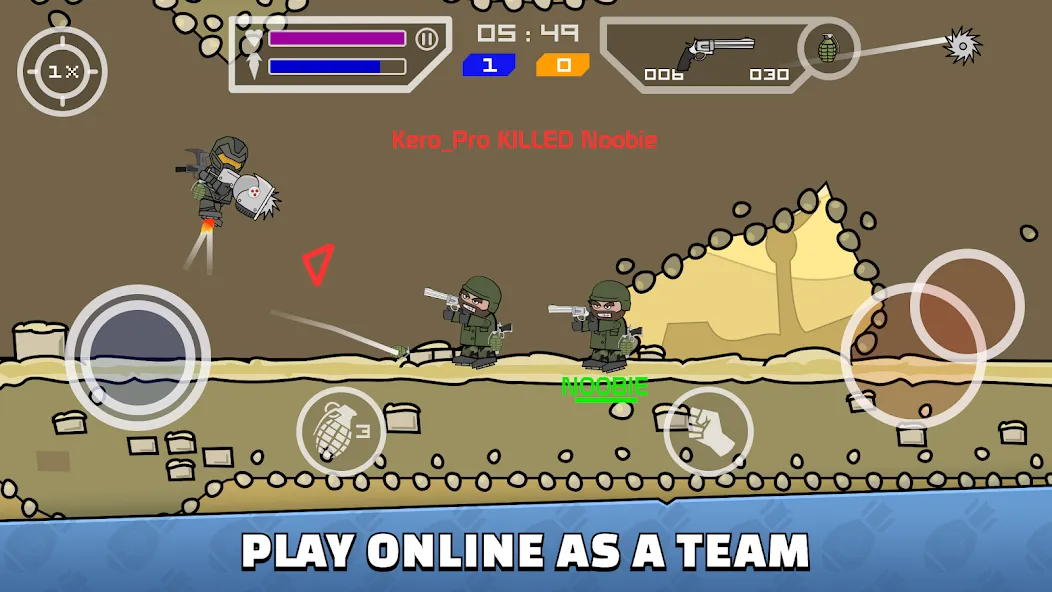 Взломанная Mini Militia — War.io (Мини Милития)  [МОД Unlimited Money] — полная версия apk на Андроид screen 1