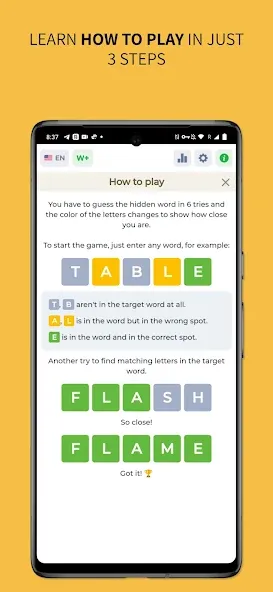 Скачать взлом Wordly — Daily Word Game  [МОД Mega Pack] — стабильная версия apk на Андроид screen 2