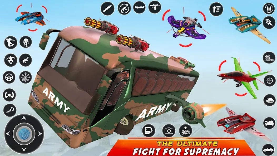 Скачать взломанную Army Bus Robot Car Game 3d  [МОД Меню] — стабильная версия apk на Андроид screen 5