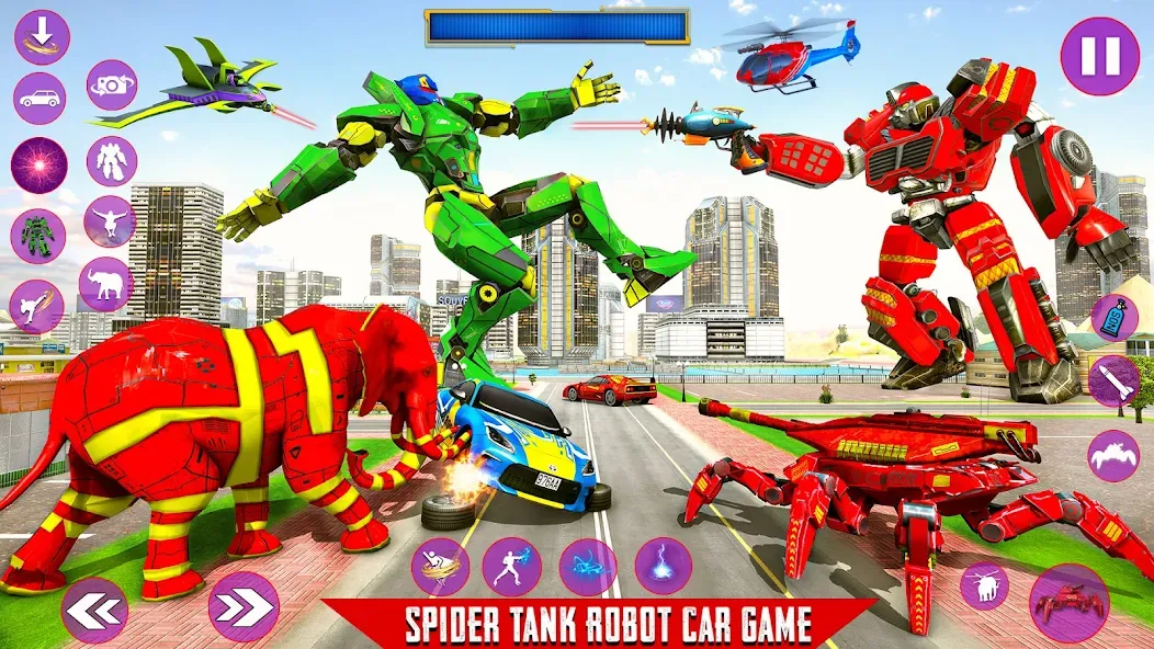 Скачать взлом Spider Mech Wars — Robot Game  [МОД Все открыто] — полная версия apk на Андроид screen 5