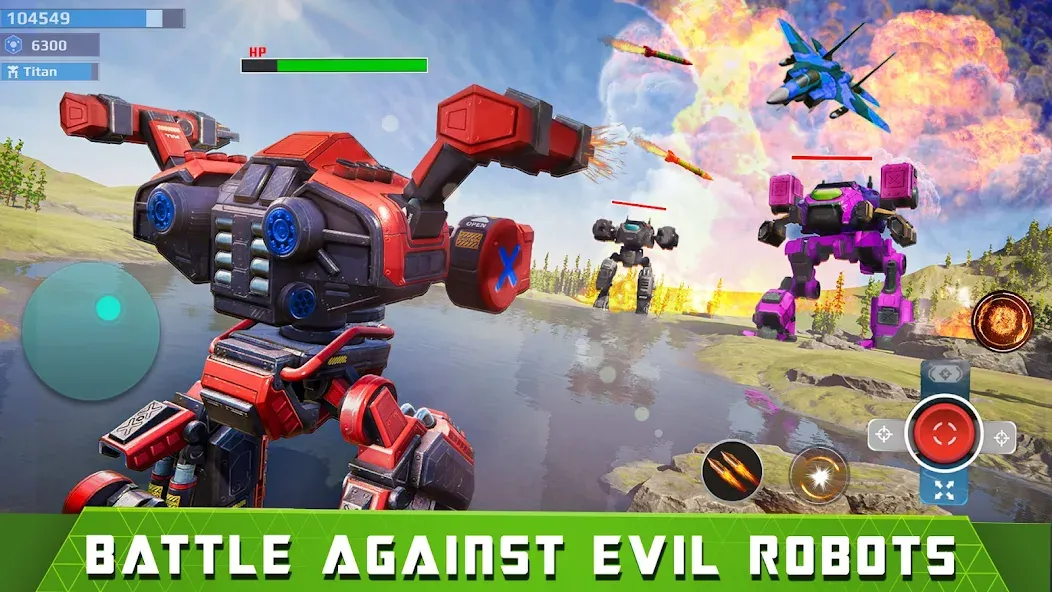 Скачать взломанную Mech Robot Wars — Multi Robot  [МОД Много монет] — последняя версия apk на Андроид screen 1